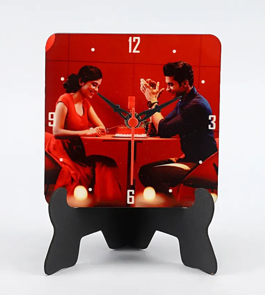Personalised Table Clock For Couples