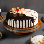 Chocolate Vanilla Half & Half Cake