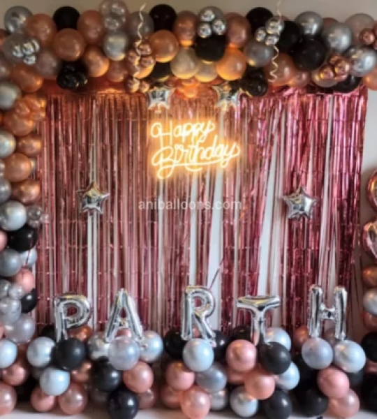 Garland Decoration With Neon