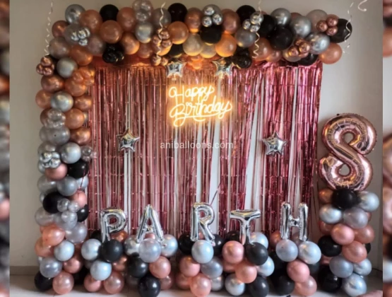 Garland Decoration With Neon